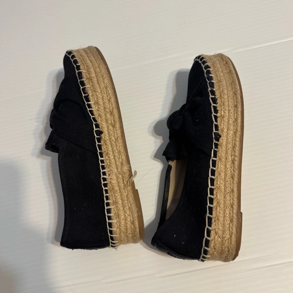 Circus by Sam Edelman Columbia Black Platform Espadrilles Bow 6.5